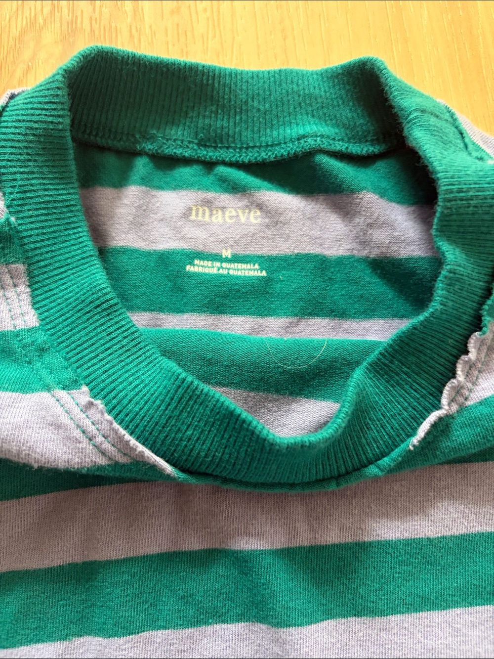 Maeve Green and Purple Striped Long Sleeve Tee - Picture 4 of 5
